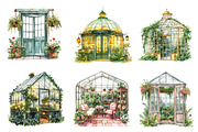 Spring Greenhouse Clipart, an Illustration by CreationArt (Thumbnail 5 of 5)