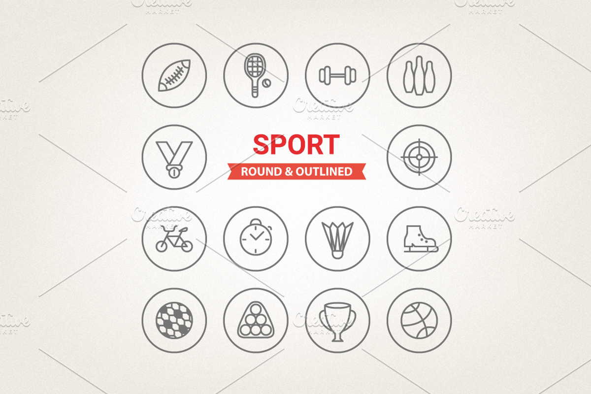 Circle sport icons preview 2