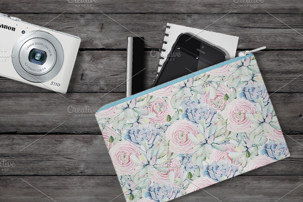 Oh my Succulents watercolor set, an Illustration by Lemaris (Photo 8 of 9)