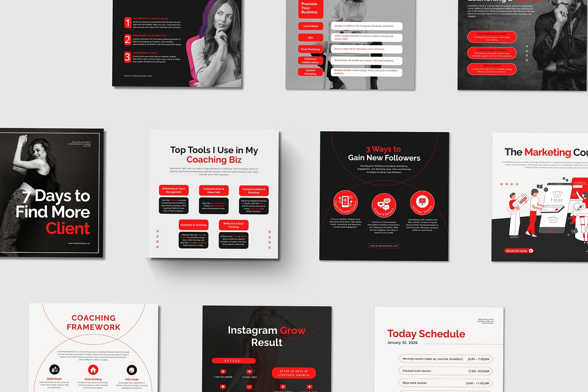 Instagram Templates for Entrepreneur, a Social Media Template by TheBrightGrap (Photo 2 of 18)
