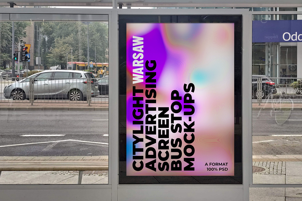Warsaw Citylight Ad Bus Stop 13, an Advertising Mockup by Graphic Shelter (Photo 5 of 9)