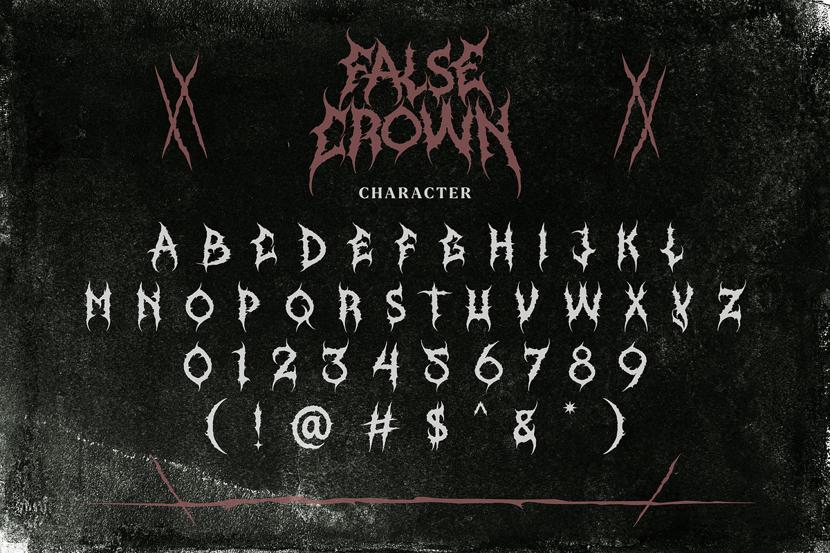 False Crown (Death metal font), a Blackletter Font by Rvq Type Foundry (Photo 7 of 10)