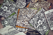 Soccer Graphic Doodle Patterns, a Pattern Graphic by BALABOLKA (Thumbnail 2 of 6)