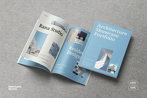 Sky Blue Portfolio Showcase, a Brochure Template by Neermana