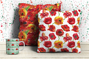 Watercolor Poppies patterns, a Pattern Graphic by DollyPotterson (Thumbnail 6 of 6)