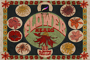 Flower heads stamps for Procreate, a Brush Add-On by TheWhiteCatLab (Thumbnail 1 of 7)