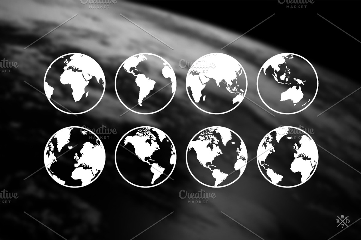 The Earth - Icon font with 24 icons preview 3