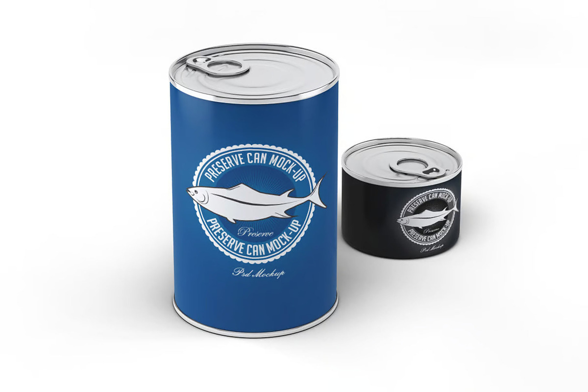Preserve Can Mock-up, a Packaging Mockup by DesignRushMarket (Photo 6 of 8)