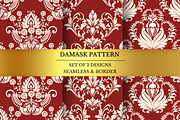 Floral Damask Pattern, a Pattern Graphic by wind mill (Thumbnail 1 of 2)