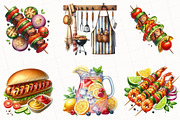 Summer Barbecue Day Clipart, an Illustration by OK Design (Thumbnail 4 of 5)