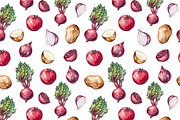 Beetroot Soup+Watercolor Ingredients, an Illustration by Olga Olmix (Thumbnail 7 of 9)