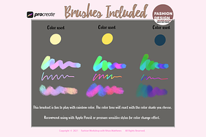 12 Baby Unicorn Procreate Brushes