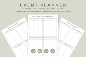 Event Planner Pages Set V-12