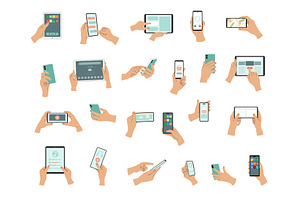 Hands holding smartphone. People, a Graphic by Onyx