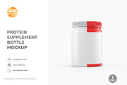 Supplement Jar Bottle Mockup (1PSD), a Packaging Mockup by Adstart (Thumbnail 2 of 5)