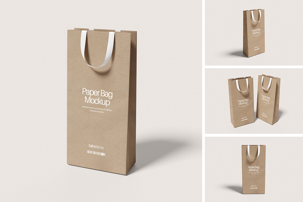 Paper Bag Mockup, an Advertising Mockup by swsi-studio (Photo 1 of 5)