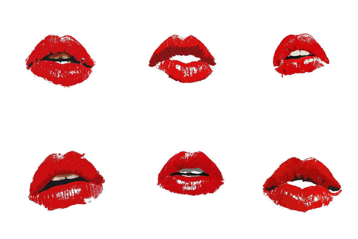 lip print valentines day png, an Illustration by CreationArt (Photo 2 of 6)
