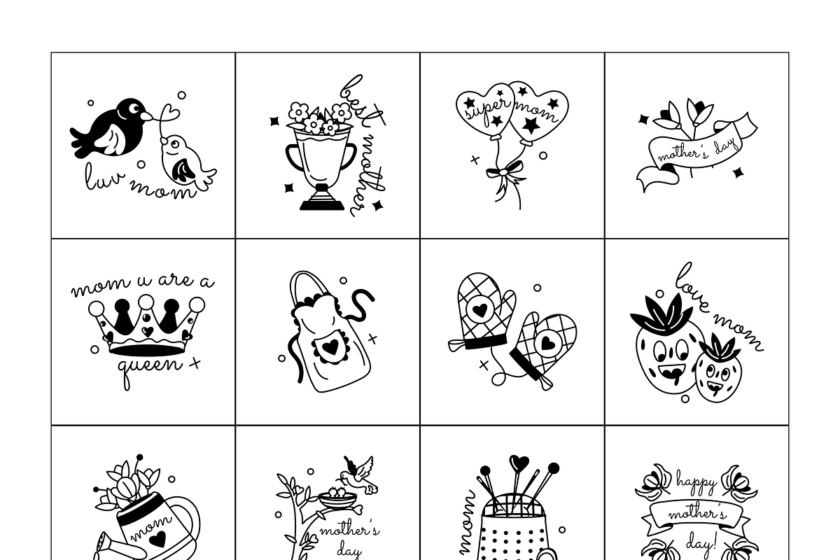 Happy Mother's Day Stickers, an Emoji Icon by Prosymbols (Photo 10 of 11)