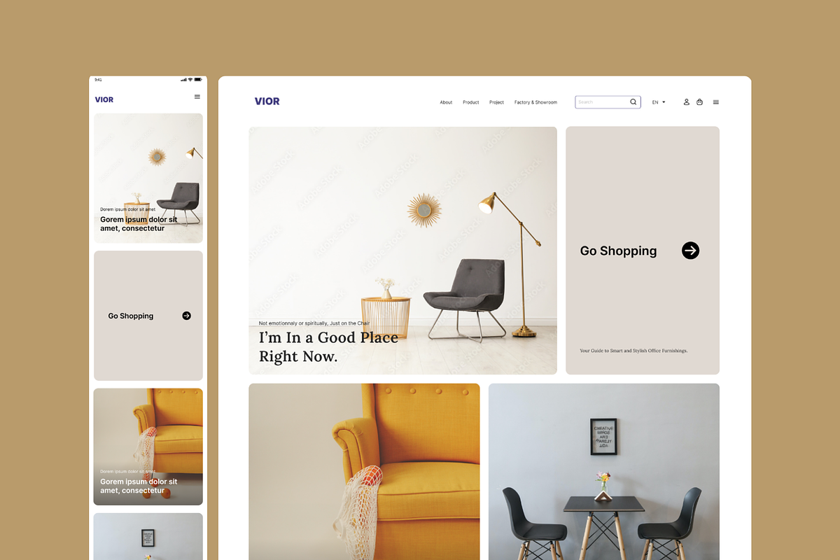 VIOR - Modern Furniture Landing Page, a Landing Page Template by herruadi (Photo 4 of 5)