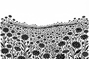 60 Daisy Flower Field Silhouette, a Seasonal Illustration by Amazin_art (Thumbnail 2 of 22)
