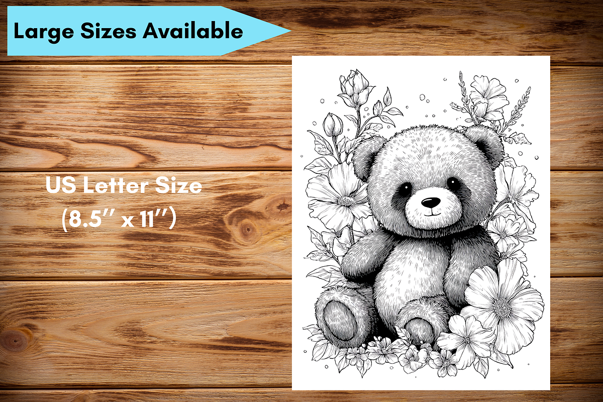 Cute Panda Coloring Pages for Kids, an Animal Illustration by LA Design (Photo 10 of 10)