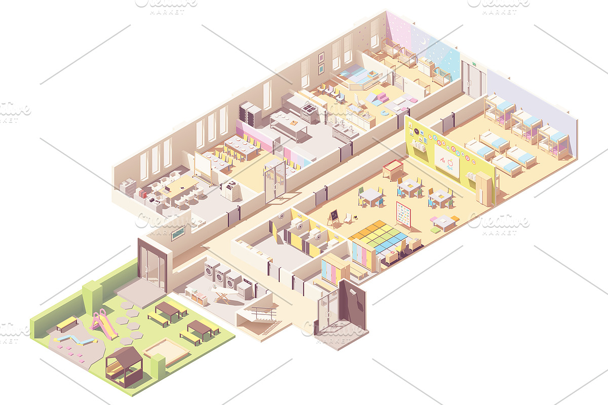 Vector educational interiors, a Graphic by tele52