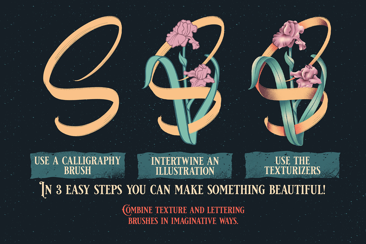 Procreate Lettering Brush Pack, a Brush Add-On by Debi Sementelli (Photo 5 of 14)
