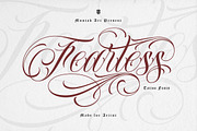 Fearless | Tattoo Font, a Script Font by Muntab_Art (Thumbnail 1 of 9)