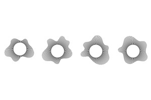 Sound wave circular pattern with
