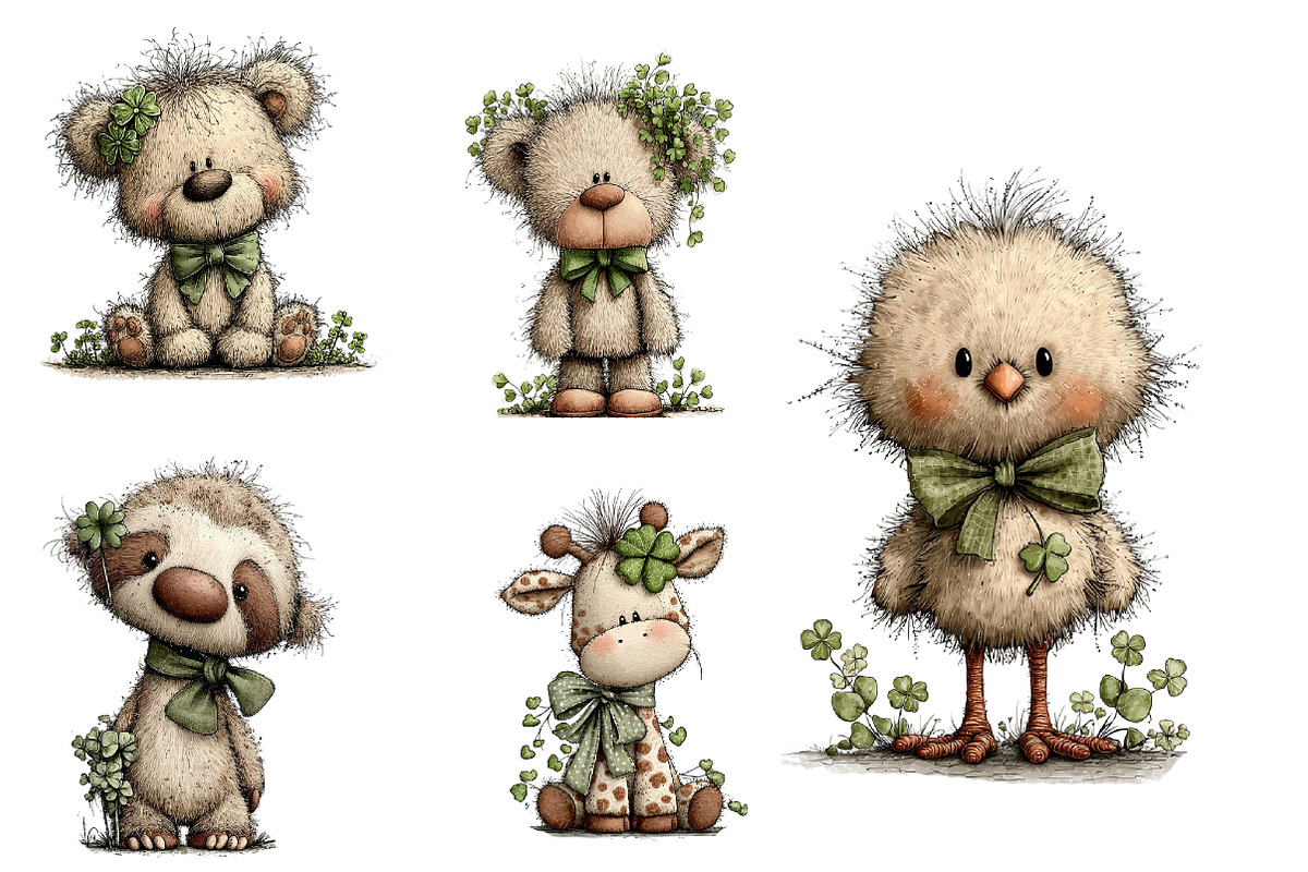 St. Patrick’s Day Animal Bundle Clip, an Illustration by Designworld (Photo 4 of 7)