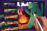The Monster: Procreate Brushes, a Brush Add-On by Leonard Posavec (Thumbnail 8 of 9)