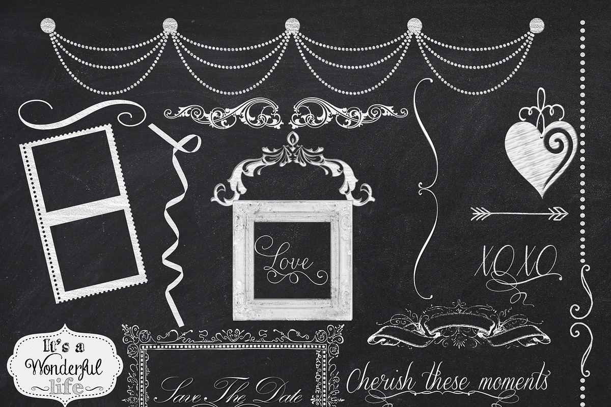 44-Dressed Up Chalkboard Elements