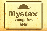 Mystax - Vintage Font, a Sans Serif Font by Minhocossauro Emporium (Thumbnail 1 of 5)