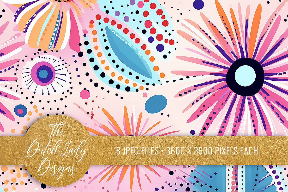 Seamless Whimsical Carnival Patterns, a Pattern Graphic by The Dutch Lady Designs (Photo 2 of 5)