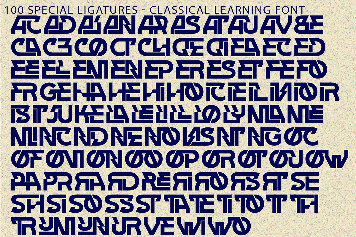 CLASSICAL LEARNING - FUTURISTIC FONT, a Sans Serif Font by 177Studio (Photo 8 of 8)