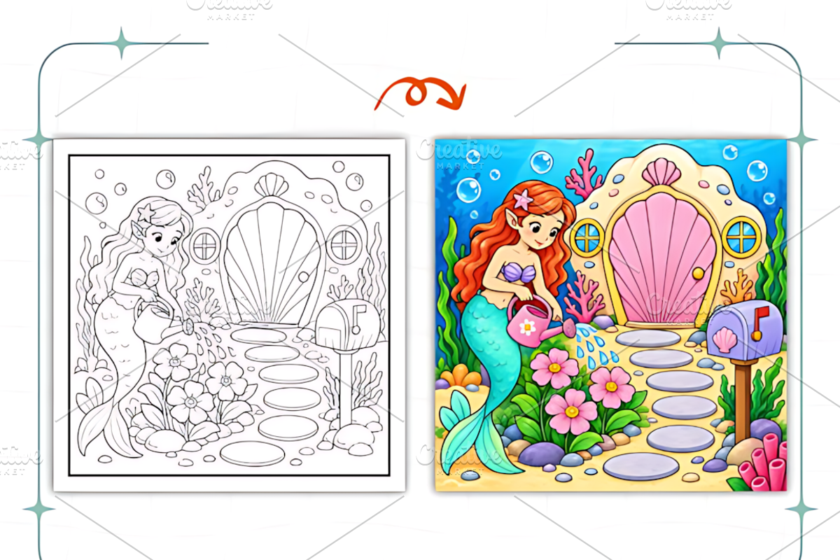 Underwater Dreams Coloring Book, a Decorative Illustration by Coco Bloom (Photo 3 of 8)