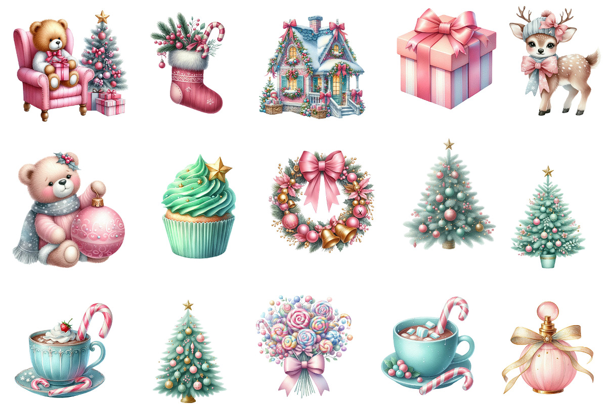 Coquette Christmas Clipart, an Illustration by Designworld (Photo 2 of 5)
