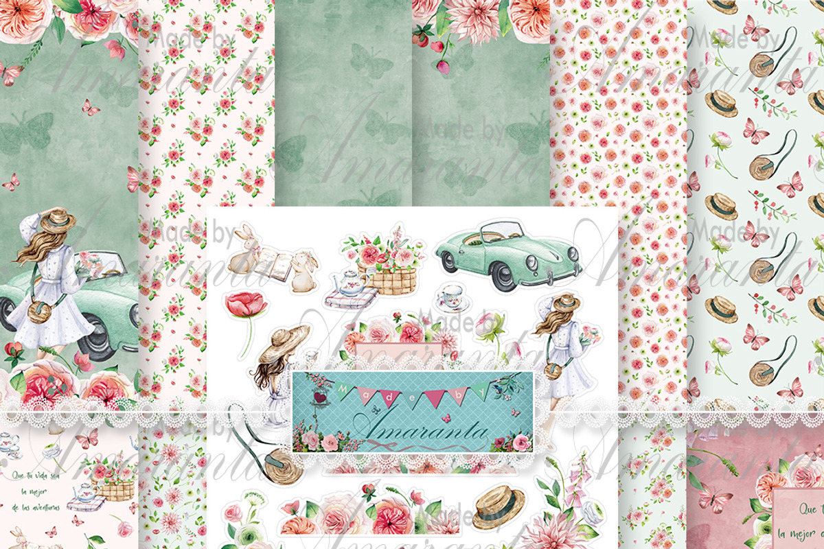 Vida - Romantic Spring Kit (No-AI), a Pattern Graphic by MadeByAmaranta (Photo 1 of 5)
