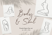 Body & Soul. Female Figure Line Art, a Healthcare Illustration by mejorana (Thumbnail 1 of 12)
