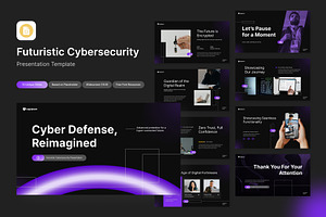 Futuristic Cybersecurity Slides, a Presentation Template by Antstheme