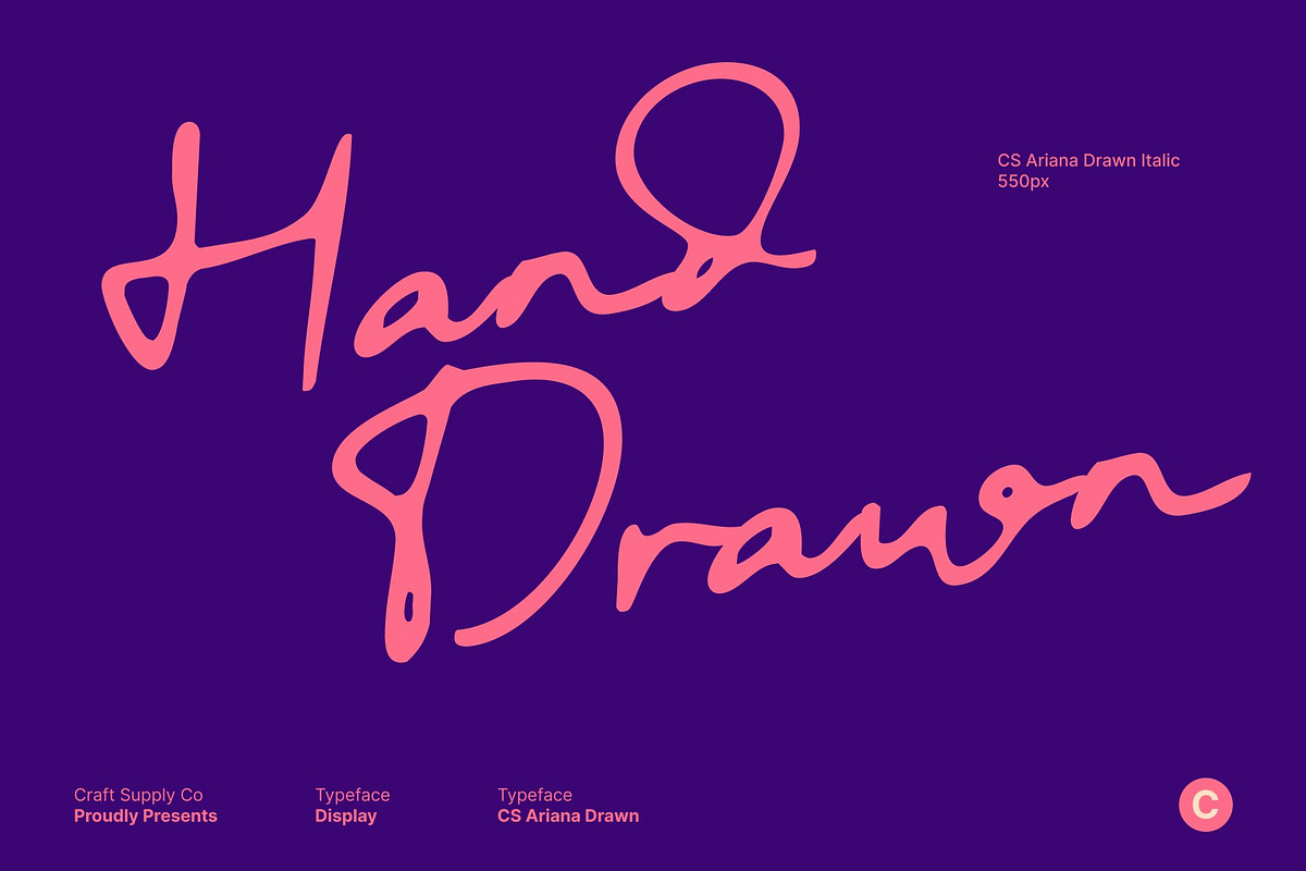 CS Ariana Drawn, a Script Font by Craft Supply Co. (Photo 4 of 8)