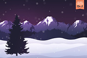 Winter Landscape Construction Set, an Animal Illustration by nordicworker (Thumbnail 3 of 5)