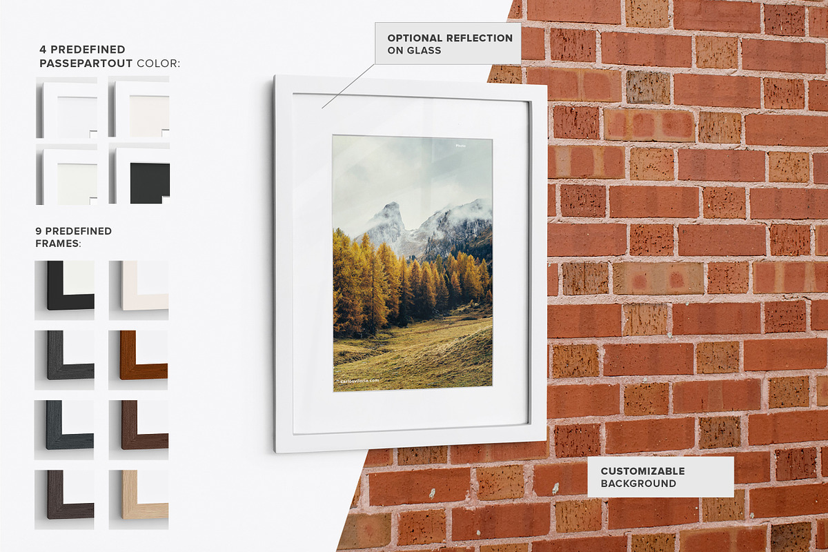 Portrait Frame Mockup - 30x40 cm, a Merchandise Mockup by Mockups by Carlos Viloria (Photo 7 of 7)
