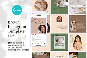 Boho Instagram Template Canva