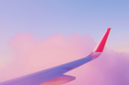 Lo-Fi Aesthetic wing of an airplane