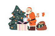 Santa Claus set + Christmas cards, a Seasonal Illustration by PaperTrident (Thumbnail 8 of 12)