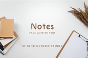 Notes Handwritten Font, a Font by Kind October Studio (Thumbnail 1 of 7)