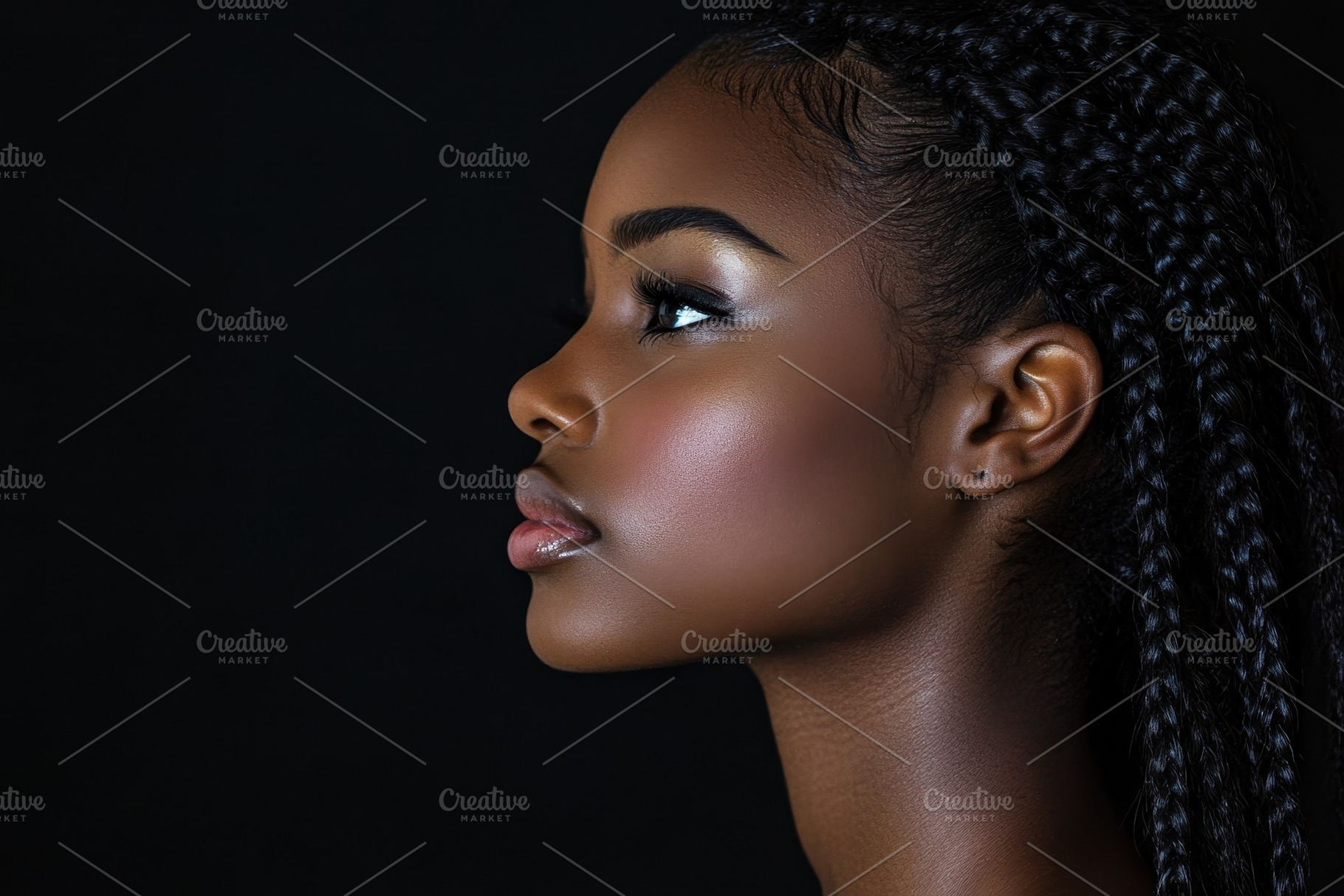 Closeup of a young Black woman, a Photo by Pavel_design