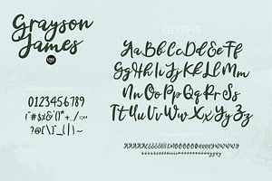 GRAYSON JAMES A Bold Script Font