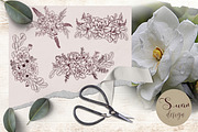 Elegant vintage gardenia flowers png, a Decorative Illustration by Mrs.Swan_Design (Thumbnail 4 of 7)
